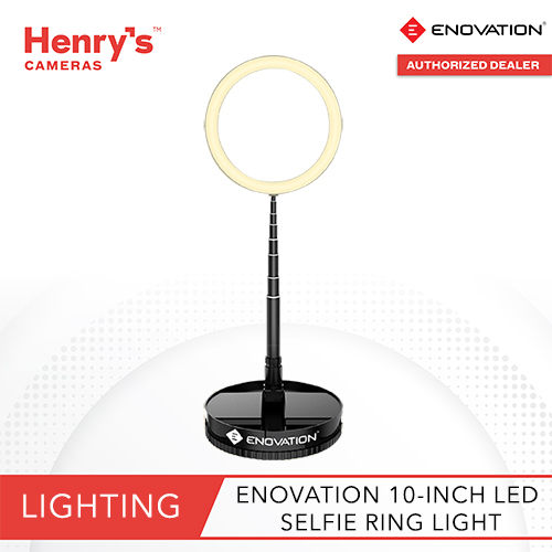 ENOVATION PORTABLE 10-INCH LED SELFIE RING LIGHT WITH STAND AND