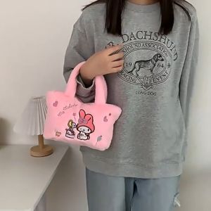 Beg Bulu Lembut 逛街毛绒儿童包包 Plush Cartoon Kids Handbag Bag 女可爱卡通女童手提包公主库洛米宝宝手拎包 Plush Hand Carry Bag