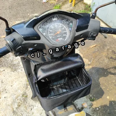 keranjang Honda Revo Absolute 110 Besi Minimalis Fullset Cover Tas box keranjang bagasi tengah Absolut revo Fit rak Box Kranjang Revo ABS set braket set baud Besi Tebal