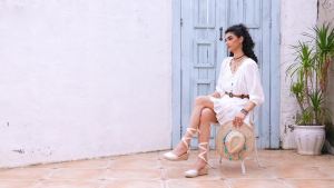 Ruanyu  Womens Waterproof Platform Canvas Sandals Lace-up Closed Toe Summer Wedge Sandals