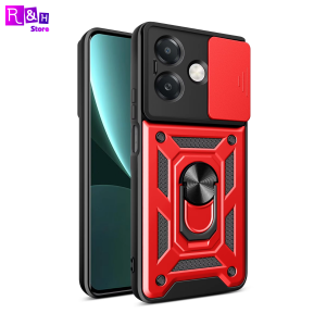 Case OPPO A3 A3X 4G 5G Military Slide Camera Ring Magnetic Armor Kick Stand