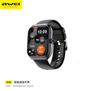 Awei H46 Smart Watch 2.1inch Large HD Screen Multi Functional Sports Mode Bluetooth Call IP67 WaterProof Sport fitness Watch for Women Man