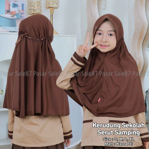 BISA COD-BEST SELLER Kerudung Anak Sekolah Serut Samping SDSMPSMA Kerudung Sekolah Instan Semua Warna Termurah dan Terlaris Pasar Sale87