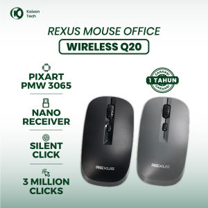 Mouse Rexus Q20 Wireless Silent 2.4GHz – Silent Clik Koneksi Stabil Plug and Play Receiver USB