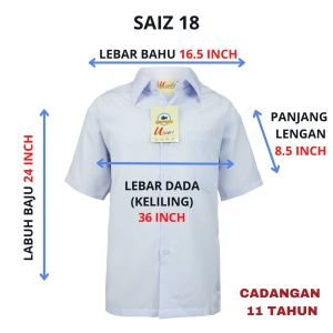 🔸Combo Deal Sepasang ~ Kemeja Putih Pendek Licin + Seluar Panjang Rendah / Baju Sekolah Jenama Unipro UP003 / UP009 / PB001B