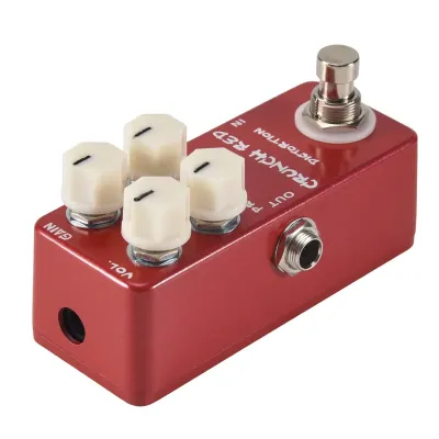 YHVC-MoskyGuitar Effect PedalCrunch Red Distortion Guitar Pedal True Bypass Full Metal Shell
