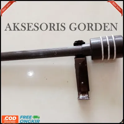 Batang Besi Rolet Tiang Gorden Full Set Size 50-200cm Tutup Minimalis
