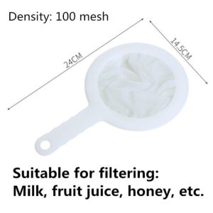 Ultra-fine Mesh Strainer Coffee Filter Bag Juice Soymilk Filter Net Kitchen Nylon Filter with Handle