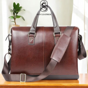 Cặp Da Thật San Leather 8332 chính hãng.Túi xách công sở.cặp Da laptop.