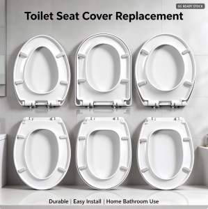 Slow Close Toilet Seat Urea-Formaldehyde Thick Anti-Mold Non-Yellowing Heavy Duty Easy Install Replacement Toilet Lid