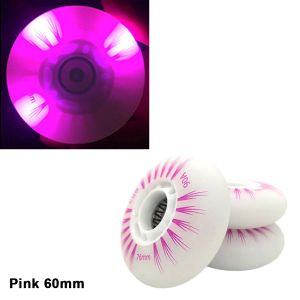 WENKEN 4pcs Đèn LED Giày trượt patin trẻ em có bánh xe phát sáng Nhiều màu sắc 60/62/70/72/76/80 mm Phụ tùng bánh xe lăn Chất lượng cao Bộ bánh xe phát sáng thẳng hàng dành cho giày trượt patin ngoài trời