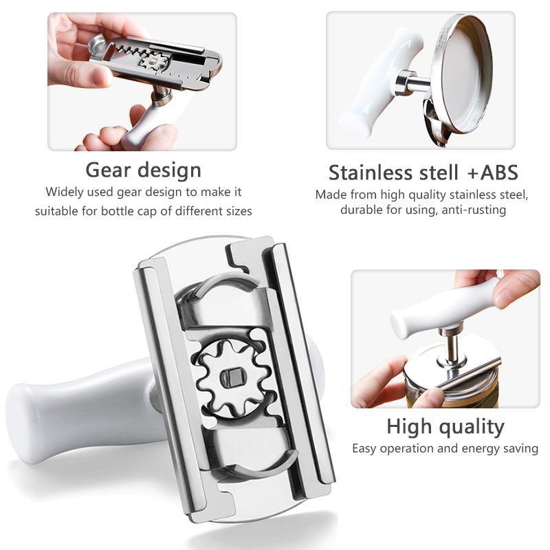Konco Adjustable Jar & Can Opener For 1-4 Inch Lids, Multifunctional Bottle Cap & Jam Cork Opening Kitchen Tool
_voghion.com