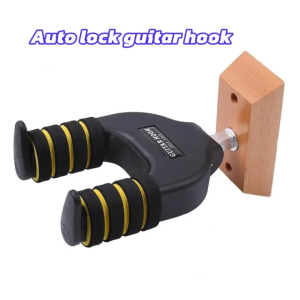【High quality】Guitar Wall Mount Hanger Holder Keeper Hook Stand Auto Lock System for Electric Acoustic Guitars Bass String Instrument