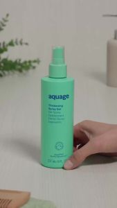 Aquage Thickening Spray Gel - Firm Hold Heat-Activated Volume Spray with Ultraflex Technology & AlgaePlex - Plumps Fine Thin Hair for Volume & Climate-Resistant Body (8 oz)
