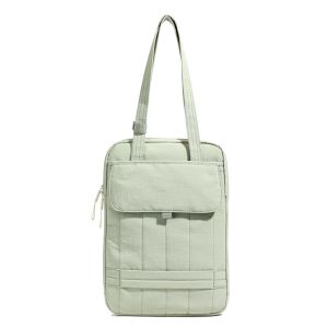 DOUBLEL Handbag Laptop Shoulder Bag Simple Solid Shockproof Computer Storage Bag Multifunctional File Package Business Briefcase Bag Women Men