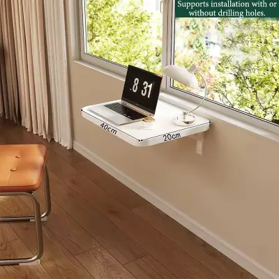 Global Foldable Shelves Table Space Saver Foldable Table Wall-Mounted Table Computer Table Kitchen Table 40/60/80/100/120cm Table Wall
