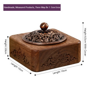 Natural Teak Incense Burner | Hand-carved Incense Burner Zen-inspired Tea Ceremony Meditation Decorative Ornament Home Furnishing Aroma Diffuser