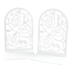 กุหลาบโลหะที่สร้างสรรค์คัตเอาท์ Bookends สำหรับตกแต่งโต๊ะทำงานและการจัดระเบียบหนังสือ