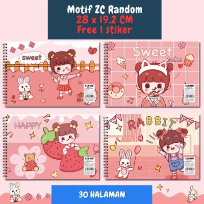 Buku Gambar Lukis Sketsa Anak Mewarnai Sketchbook A4 ST0021