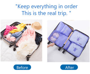 Large Organizer Bag Divided Underwear Travel Bag Classification Set of 6 Pieces
