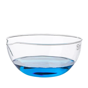EVAPORATING DISH ROUND BASE BOROSILICATE GLASS CORDIAL