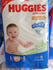 [SIÊU GÓI LỚN] Tã Quần Huggies Skincare Tràm Trà Tự Nhiên Size L104 L68 L38 (9kg - 14kg) Quần Huggies Cực Đại - Thanh Ngân Shop