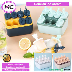 Cetakan Ice Cream Lucu 8 Lubang Slot Stick Pembuat Es Loli Agar-agar Cokelat Jelly DIY Praktis Food Grade