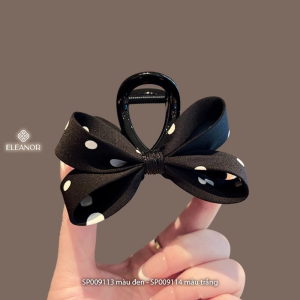 Kẹp tóc nữ Eleanor Accessories hình nơ chấm bi kẹp càng cua phụ kiện tóc 9113