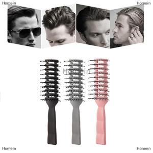 [COD] Homein Men Plastic Vent Hair Brush Anti-static Comb Hairdressing Salon Barber Curly Hair Care Wig Styling Tool Comb Brush Massage Tool