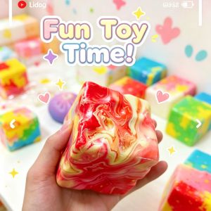 Unraion Squishy Maltose đá viên Water Cube đồ chơi xả stress Đàn hồi Chậm