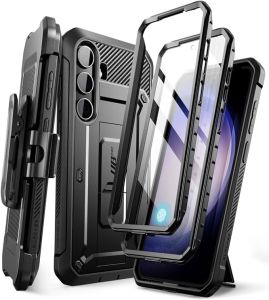 SUPCASE UB Pro trường hợp đối với Samsung Galaxy S24 cộng với 2 khung phía trước bảo vệ cấp quân sự chịu lực cao trường hợp gồ ghề với tích hợp bảo vệ màn hình Chân đế kẹp đeo điện thoại