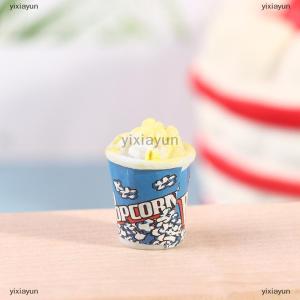 [COD] yixiayun 4PCS Miniature Dollhouse Popcorn Pretend Play Doll House Simulation Food