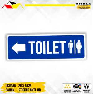 STIKER PETUNJUK TEMPAT TOILET UNTUK KANTOR/USAHA