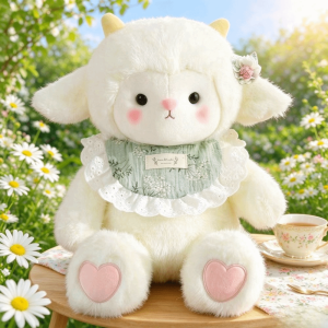 GINKG White Bunny Rabbit Plush Toy Soft Brown Bear Stuffed Animals Doll Sofa Decoration Cute Bunny Plushies Doll Baby