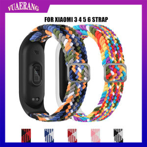 VUAERANG For Xiaomi Miband 7 6 5 4 3 Watch Strap Nylon Solo Loop Wrist Bracelet Replacement Band Braided Elastic Watchband For Mi Band 7/6/5/4/3