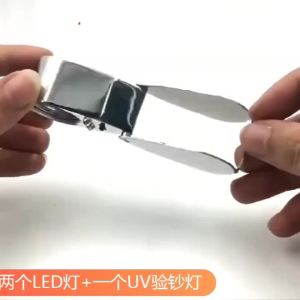 xpkQ 40Xmetal magnifying glass is used toidentify antiquestampsjewelrydiamondsfeather beanswith LED light folding magnifying glass B3K9H