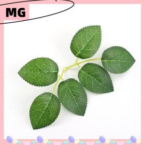 【Magical House】[New Hot Fashion] 10/30/50pcs กุหลาบใบเทียมสีเขียวกุหลาบปลอมใบ DIY CRAFT