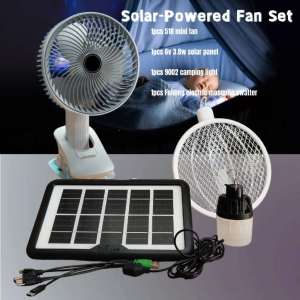 Solar-Powered Camping Tent Fan with Mosquito Repellent Light Solar Charging 6V 3.8W Solar Fan Charging Mosquito Repellent Device Emergency Charging Rechargeable Flashlight