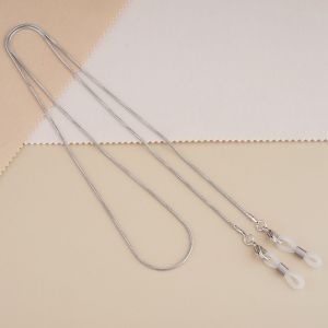 HULEQQI Chống trượt Cá nhân Bạc Dây treo Dây đeo cổ Dây chuyền kim loại Cổ treo Chống mất Dây đeo nạ Dây đeo kính Dây đeo kính râm Dây đeo kính kim loại