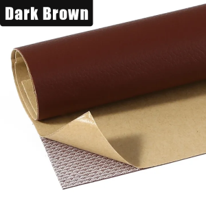 SWODYKA PU Leather Repair Patch Self-Adhesive Waterproof Tear-Resistant Easy Ironing Available in Black/Dark Brown 50cm x 137cm