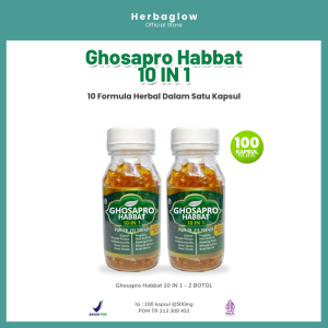 PAKET 2 BOTOL Ghosapro Habbat 10 In 1 Original Isi 100 Kapsul - Bantu Menjaga Daya Tahan Tubuh