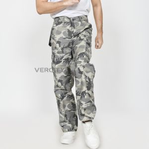 CELANA PANJANG CARGO PDL LORENG ARMY GREY GOMBRANG KAKI LEBAR PRIA DEWASA - CELANA BAGGY REGULER STANDAR COWOK SKENA