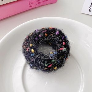 Cột tóc lông xù mềm sắc màu đáng yêu