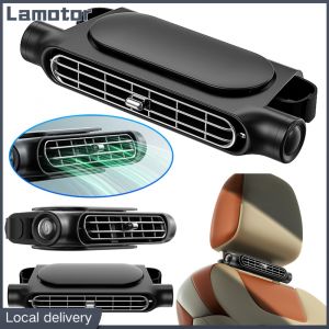 [Vktech] USB Car Interior Rear Headrest Fan Cooler 3 Speeds Adjustable Car Seat Cooling Fan Rear Seat Ventilator for Front Rear Seat Passenger