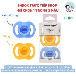 Ti giả silicon Tommee Tippee Ultra Light siêu nhẹ hỗ trợ chỉnh nha cho bé chính hãng