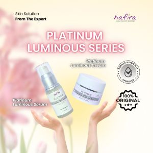 Luminous Series by Hafira Skincare. Solusi Anti Aging mencerahkan menyamarkan garis halus menyamarkan flek hitam/hiperpigmentasi melembabkan. AMAN untuk BUMIL BUSUI Original HALAL BPOM