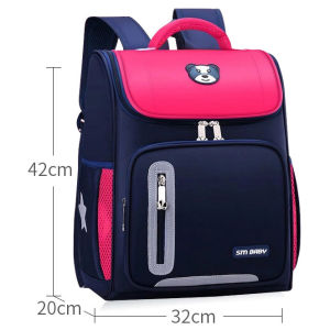 Boys and Girls Schoolbags Korean Schoolbag Polyester Waterproof Burden-Reducing School Use Korean Style Grade 1-6