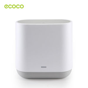 Ecoco Trash Bin with Cover 10L Large Capacity 15cm Narrow Design Press Open Double Layer Simple design