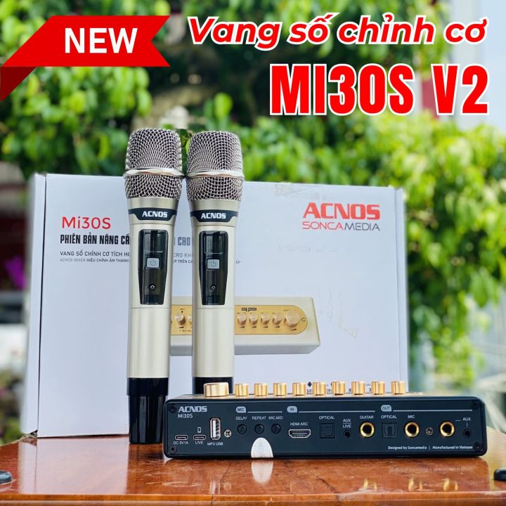 Bộ 2 Míc hát karaoke Vang số chỉnh cơ Acnos Mi30s V2 (2024)/Micro Acnos Mi30E/Acnos Pro MIC1 dùng cho loa di động và bộ dàn âm thanh gia đình