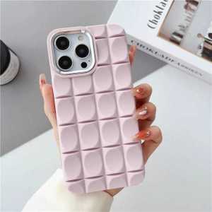 CASE FOR SAMSUNG A71 A72 A73 S23ULTRA S24ULTRA CASING LATTICE CUBIC MOTIF CUBE CHOCOLATE